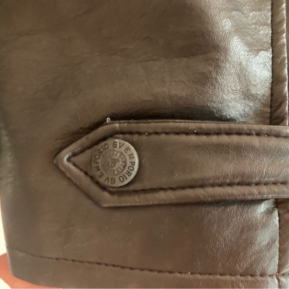 ( Armani brand) GV Emporio men’s coat size vegan leather, large - Picture 14 of 16